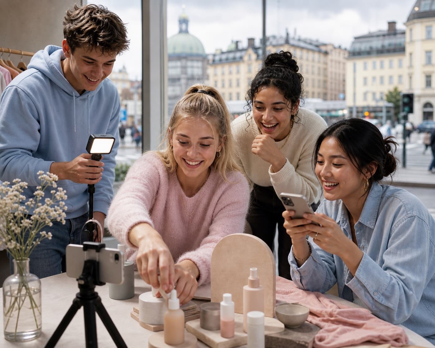 Creators som arbetar med kampanjinnehåll tillsammans